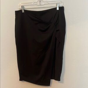 GUC L twist front pencil skirt Elegant Black Women's Skirt